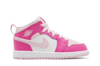 Jordan 1 Mid White Fierce Pink (PS)