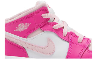 Jordan 1 Mid White Fierce Pink (TD)