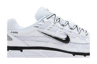 Nike P-6000 White Metallic Silver Black