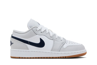 Jordan 1 Low White Neutral Grey Gum Midnight Navy (GS)
