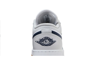 Jordan 1 Low White Neutral Grey Gum Midnight Navy (GS)