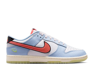 Dunk Low Smiley Swoosh White Hydrogen Blue Crimson