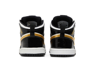 Jordan 1 Mid Patent Black White Gold (TD)