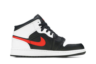 Jordan 1 Mid White Black Chile Red (GS)