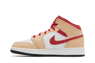Jordan 1 Mid Light Curry Cardinal (GS)