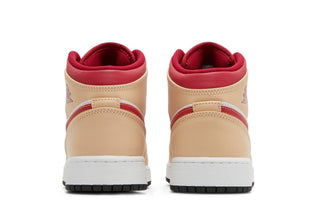 Jordan 1 Mid Light Curry Cardinal (GS)