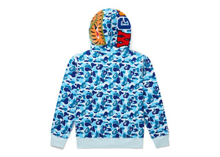 BAPE ABC Camo Shark Full Zip Hoodie Blue