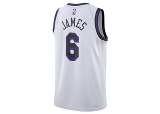 Nike LeBron James L.A. Lakers Dri-FIT Jersey White