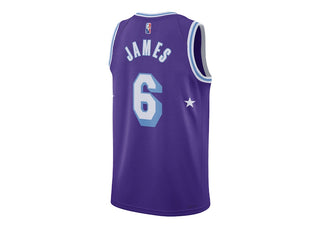 Nike NBA Los Angeles Lakers City Edition Lebron James 6 Dri-FIT Swingman Jersey Field Purple