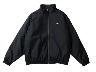 Nike Solo Swoosh Satin Bomber Jacket Black/Doll/White