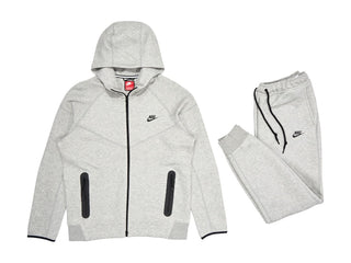 Nike Sportswear Tech Fleece Full-Zip Hoodie & Joggers Set Dark Heather Grey/Black