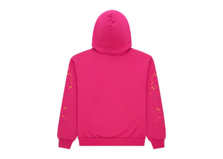Sp5der Angel Number Hoodie Pink