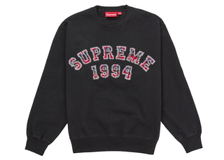 Supreme Plaid Arc Crewneck Black
