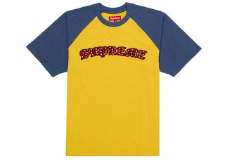 Supreme Rhinestone Raglan S/S Top Gold