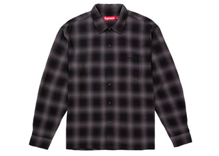 Supreme Shadow Plaid Rayon Shirt Black