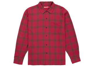 Supreme Shadow Plaid Rayon Shirt Magenta