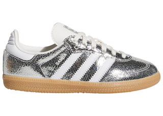 Adidas Samba OG Silver Metallic Cracked Leather (PS)