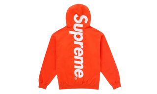 Supreme Satin Applique Hooded Sweatshirt (FW24) Bright Orange