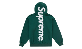 Supreme Satin Applique Hooded Sweatshirt (FW24) Dark Green